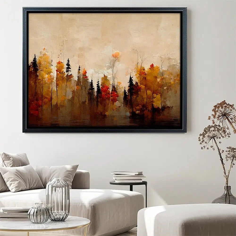 A Forest In Autumn Canvas Print A Forest In Autumn Canvas Print wall art product Treechild