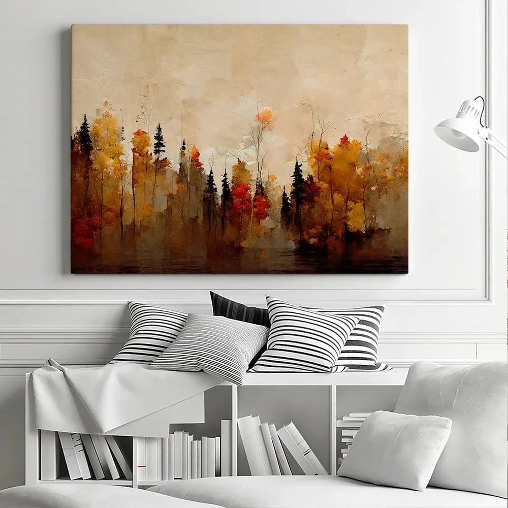 A Forest In Autumn Canvas Print A Forest In Autumn Canvas Print wall art product Treechild