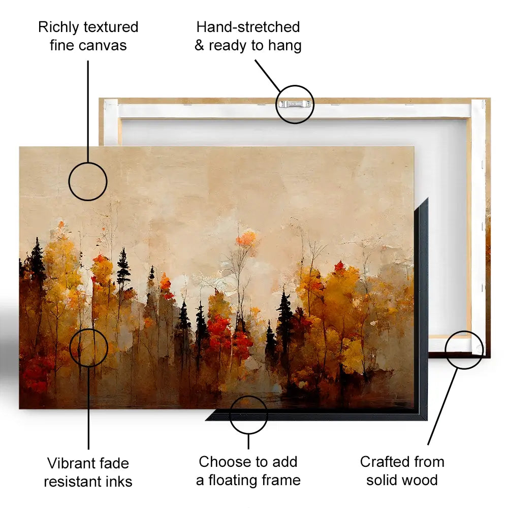 A Forest In Autumn Canvas Print A Forest In Autumn Canvas Print wall art product Treechild