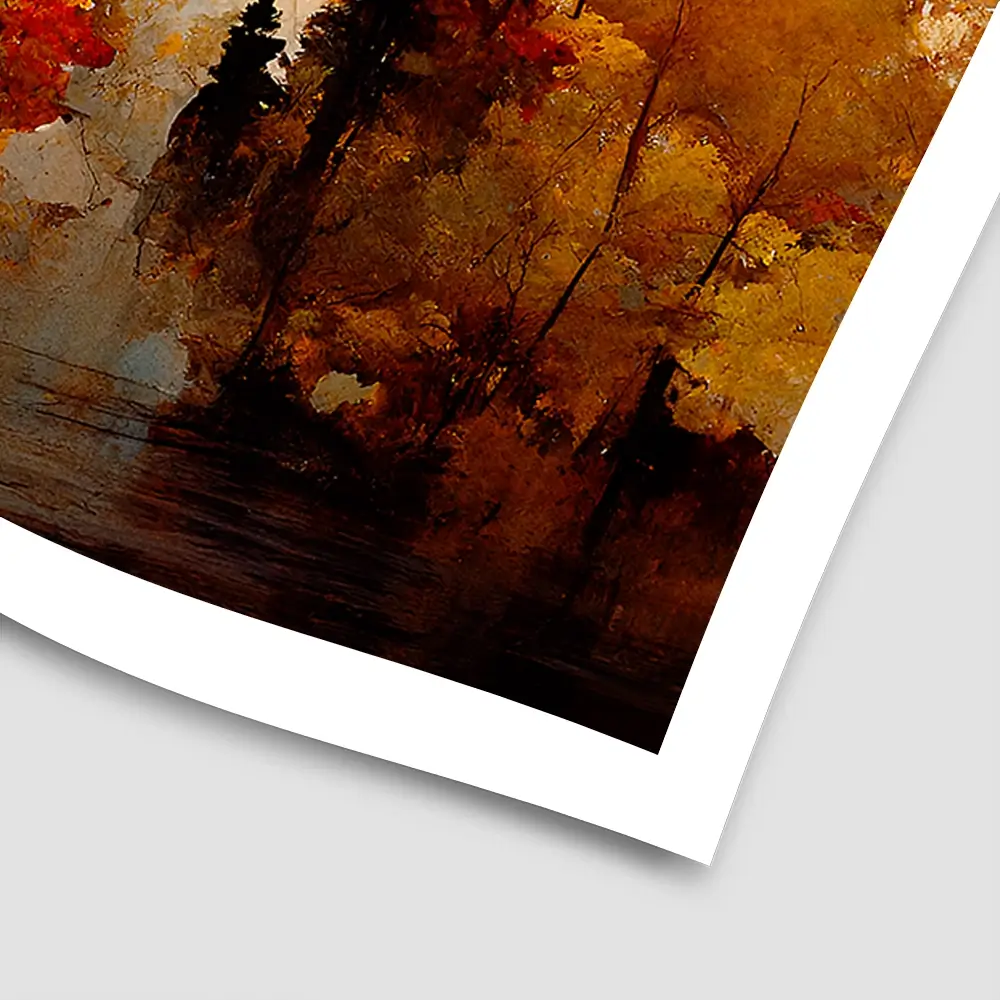 A Forest In Autumn Square Art Print A Forest In Autumn Square Art Print wall art product Treechild