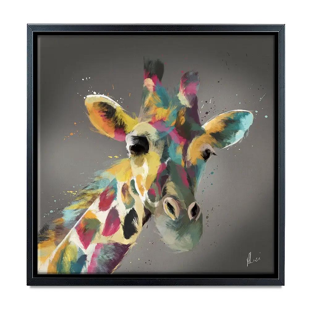 A Giraffe In Multicolour Canvas Print A Giraffe In Multicolour Canvas Print wall art product Aimee Linzi