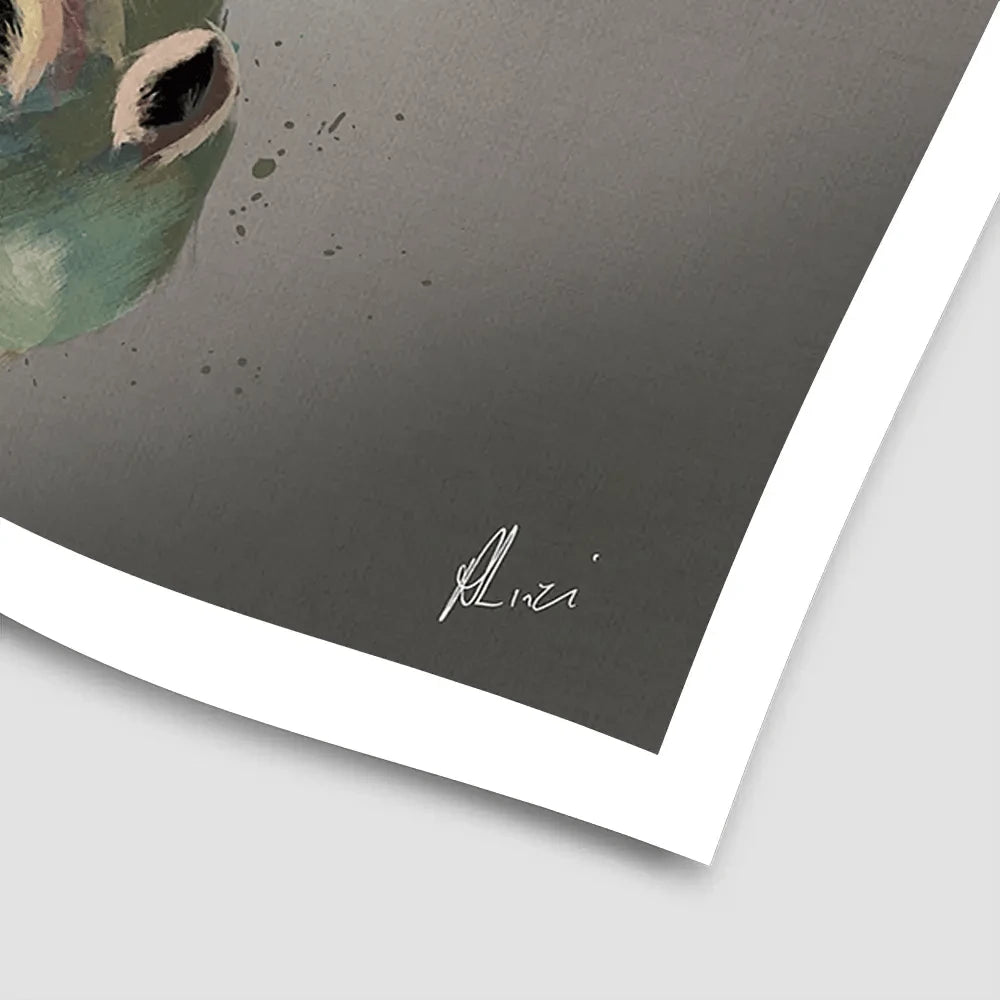 A Giraffe In Multicolour Square Art Print A Giraffe In Multicolour Square Art Print wall art product Aimee Linzi