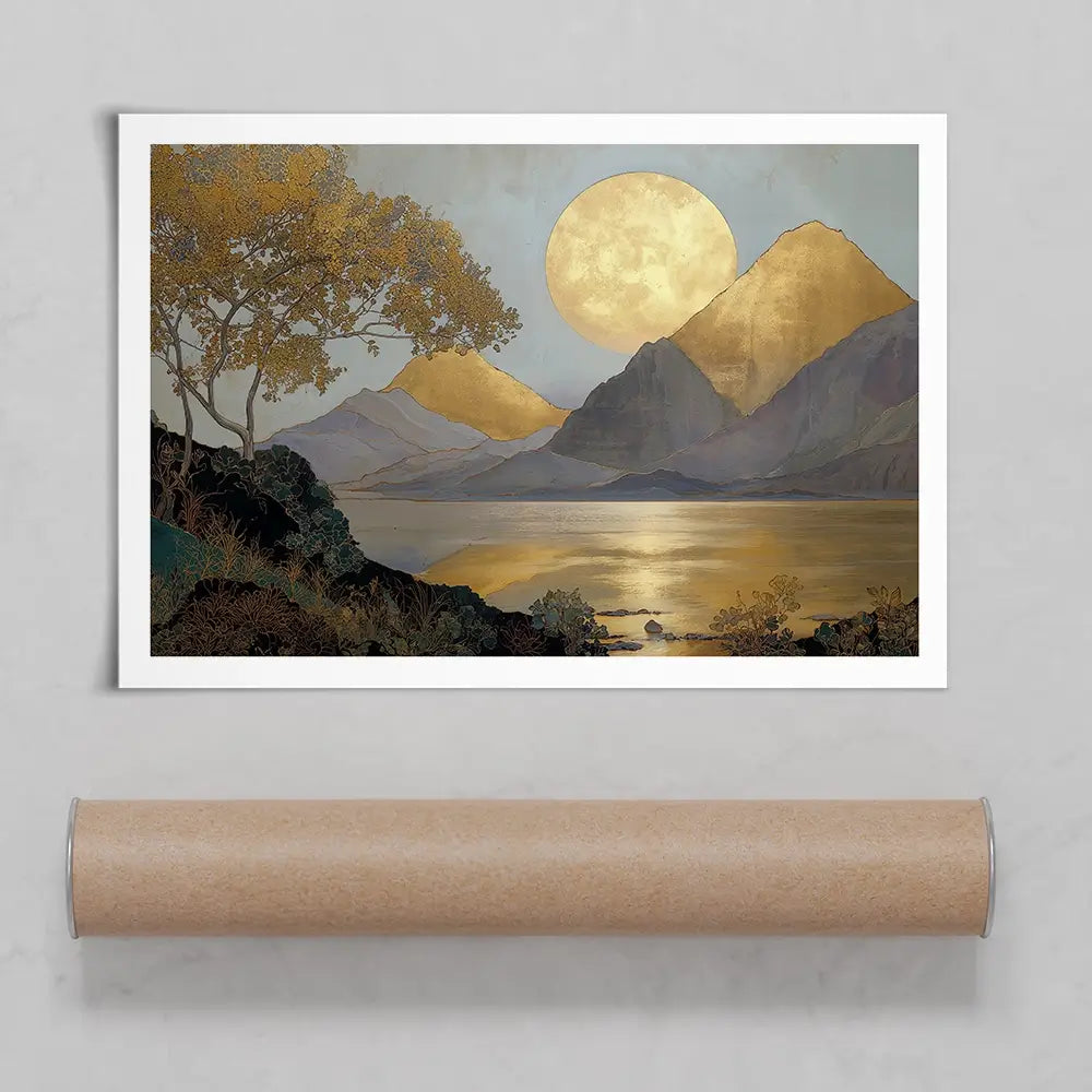 A Golden View Art Print A Golden View Art Print wall art product IAmHomeStudio