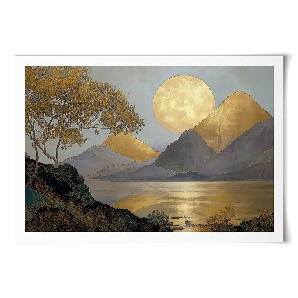 A Golden View Art Print A Golden View Art Print wall art product IAmHomeStudio