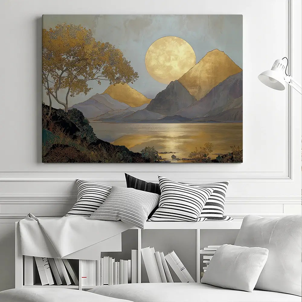 A Golden View Canvas Print A Golden View Canvas Print wall art product IAmHomeStudio