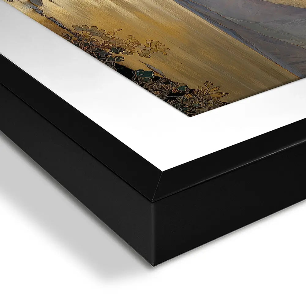 A Golden View Framed Art Print A Golden View Framed Art Print wall art product IAmHomeStudio