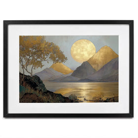 A Golden View Framed Art Print A Golden View Framed Art Print wall art product IAmHomeStudio