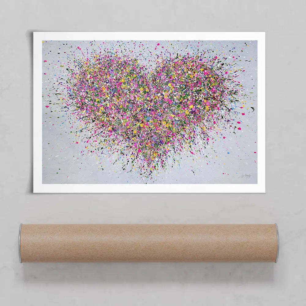 A Happy Heart Art Print A Happy Heart Art Print | Heart Artwork | Romantic wall art wall art product Jo Gough