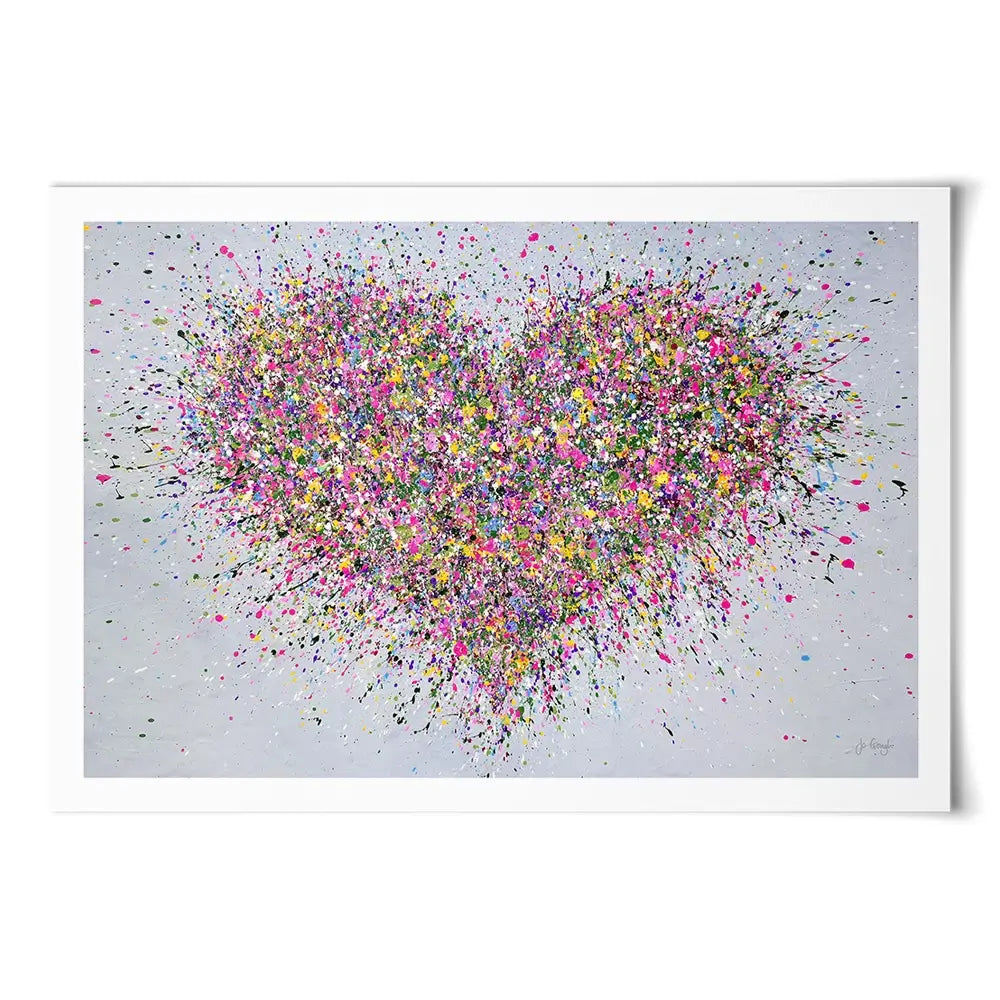 A Happy Heart Art Print A Happy Heart Art Print | Heart Artwork | Romantic wall art wall art product Jo Gough