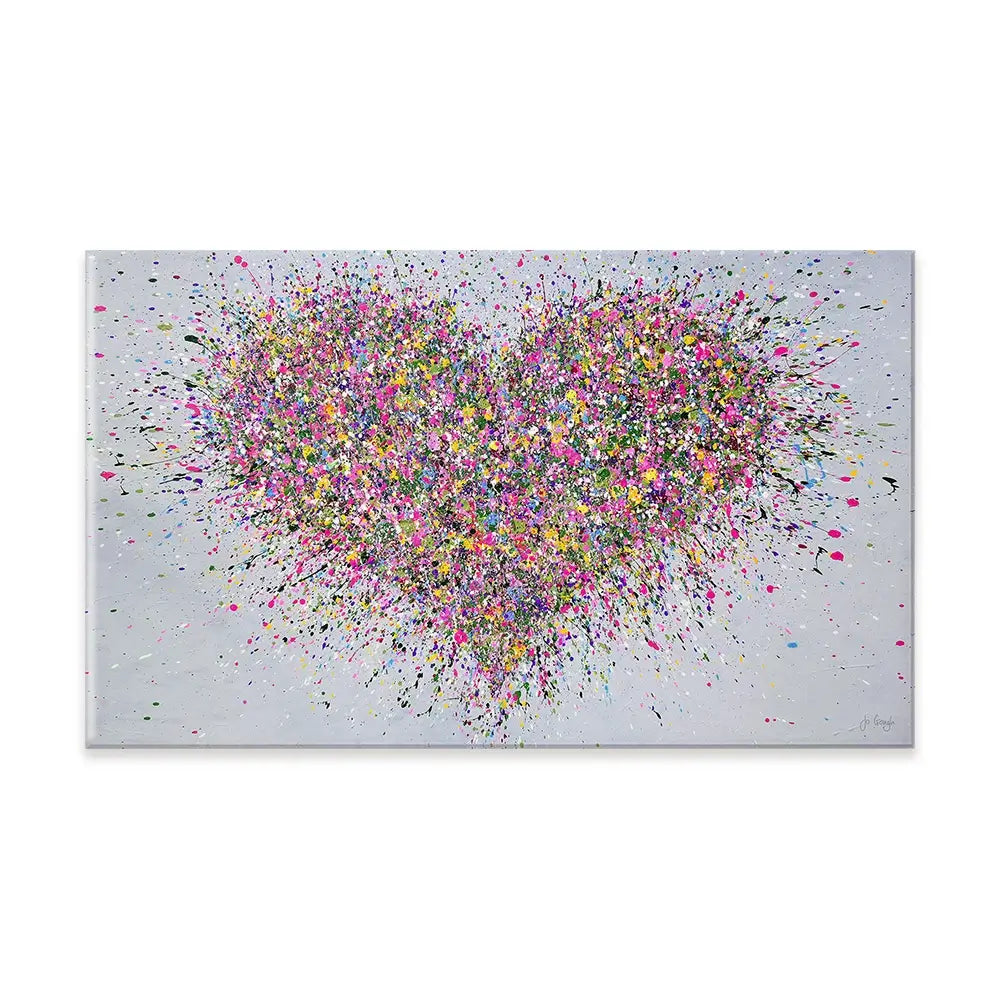 A Happy Heart Canvas Print A Happy Heart Canvas Print | A Happy Heart Artwork | Heart Art  wall art product Jo Gough