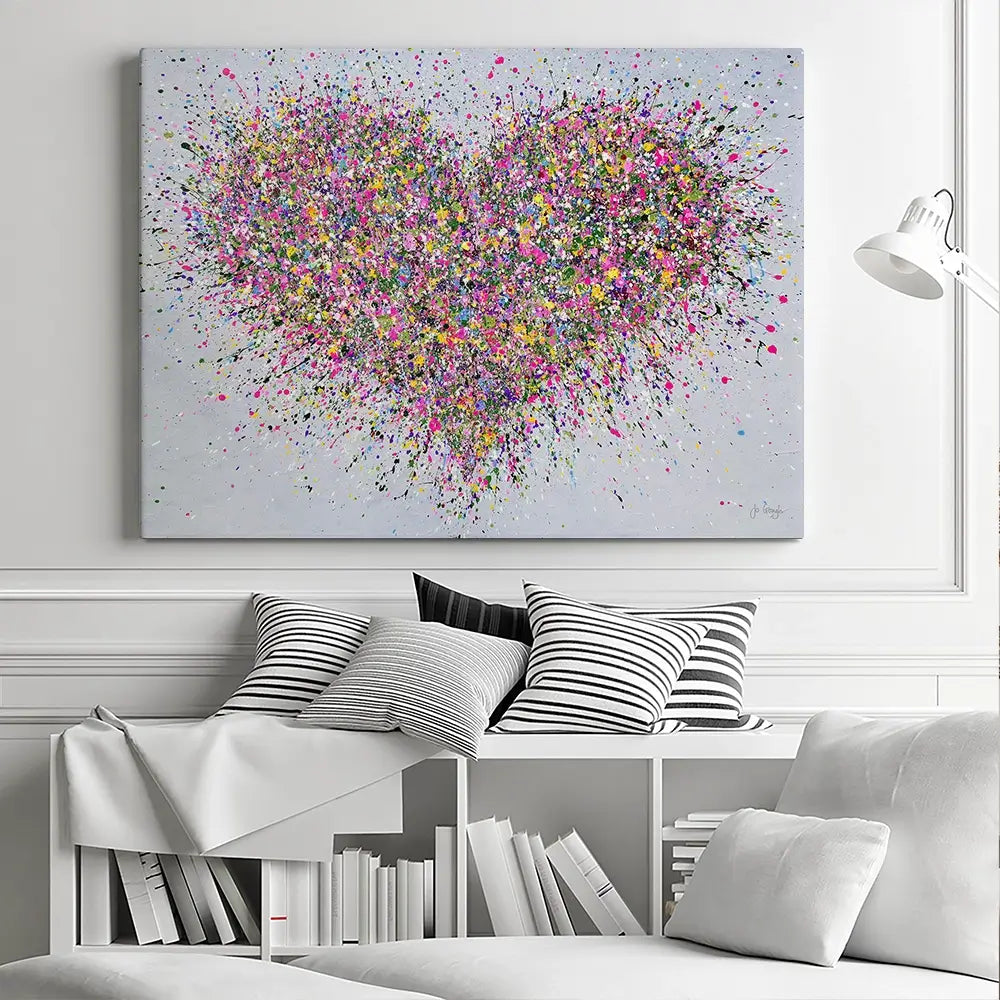 A Happy Heart Canvas Print A Happy Heart Canvas Print | A Happy Heart Artwork | Heart Art  wall art product Jo Gough