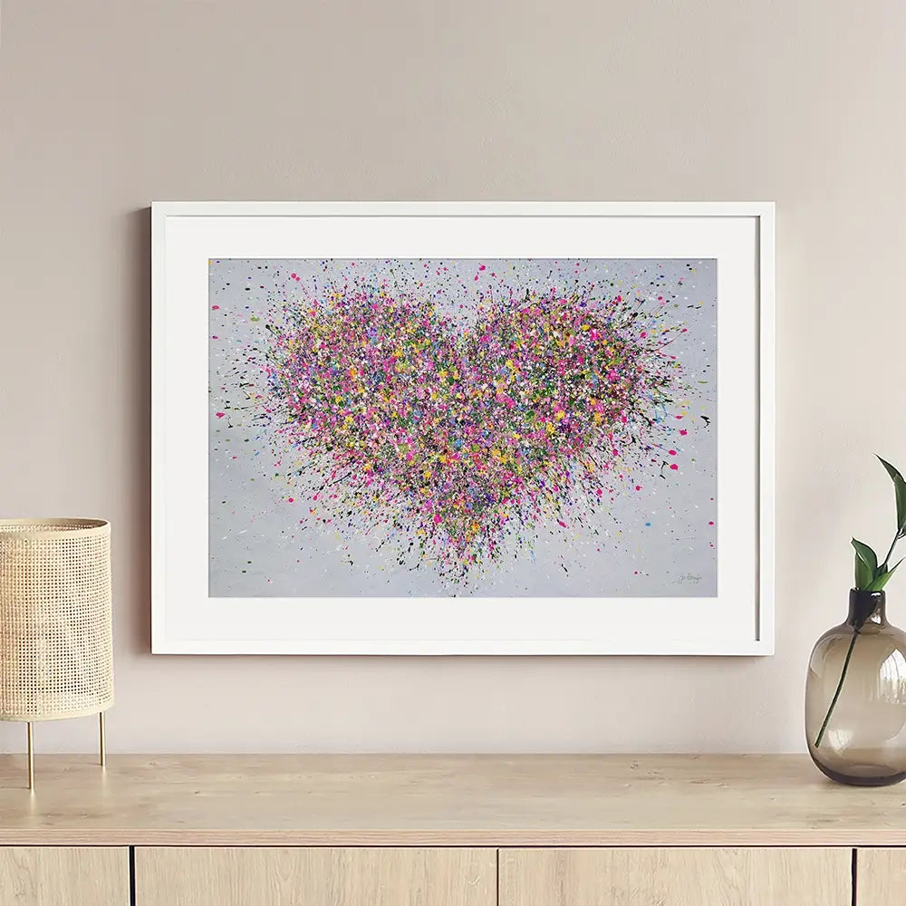 A Happy Heart Framed Art Print A Happy Heart Framed Art Print | A Happy Heart Framed Artwork wall art product Jo Gough