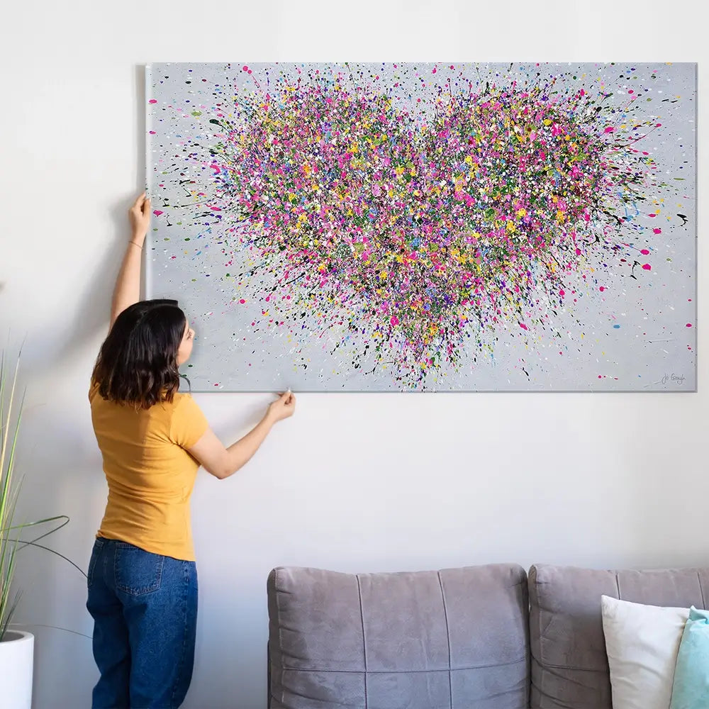 A Happy Heart Oversized Canvas Print A Happy Heart Oversized Canvas Print wall art product Jo Gough