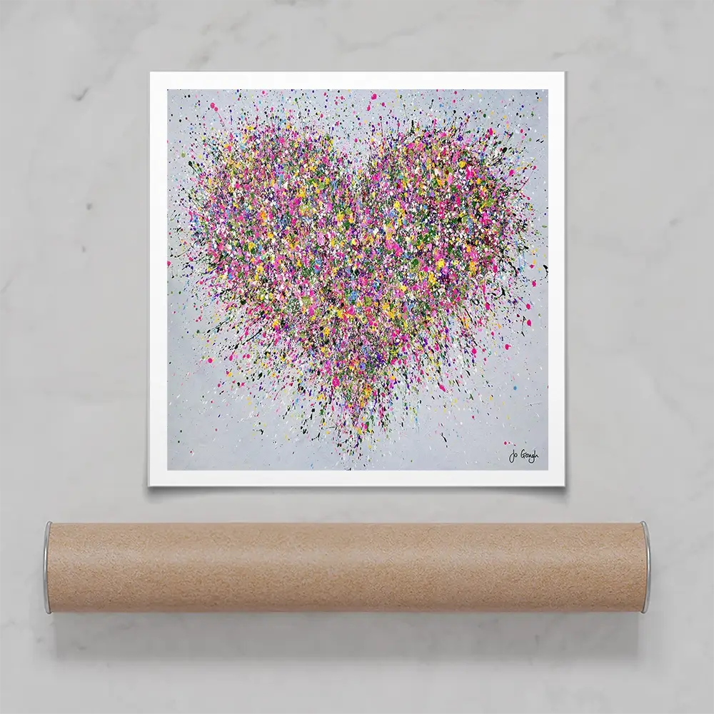A Happy Heart Square Art Print A Happy Heart Square Art Print wall art product Jo Gough