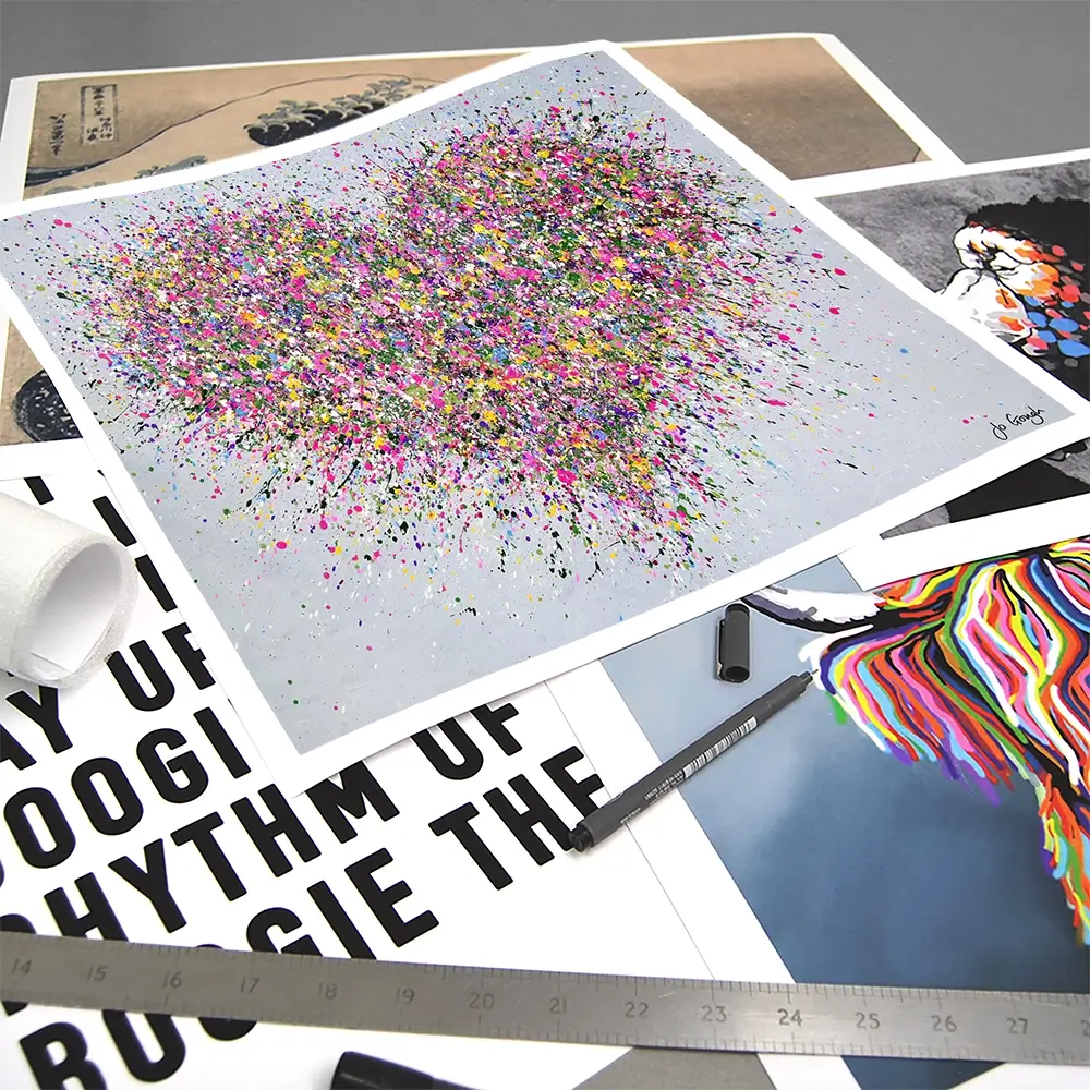 A Happy Heart Square Art Print A Happy Heart Square Art Print wall art product Jo Gough