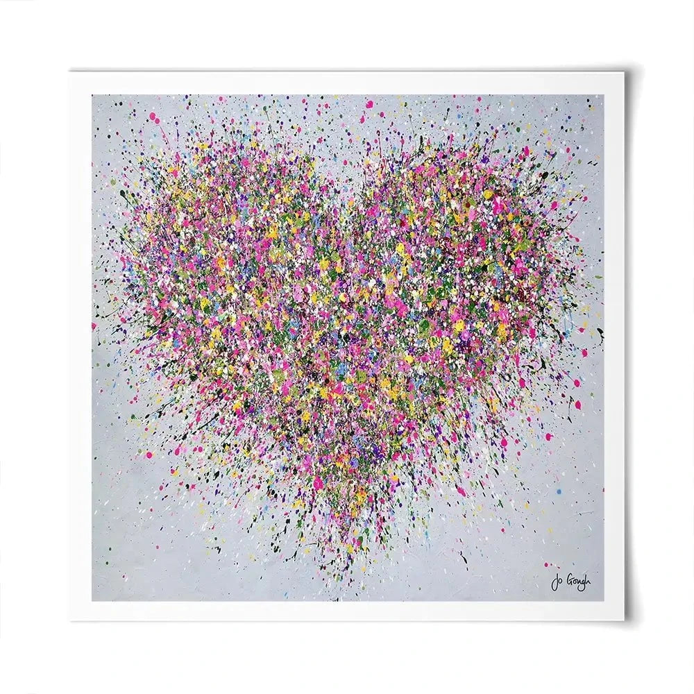 A Happy Heart Square Art Print A Happy Heart Square Art Print wall art product Jo Gough