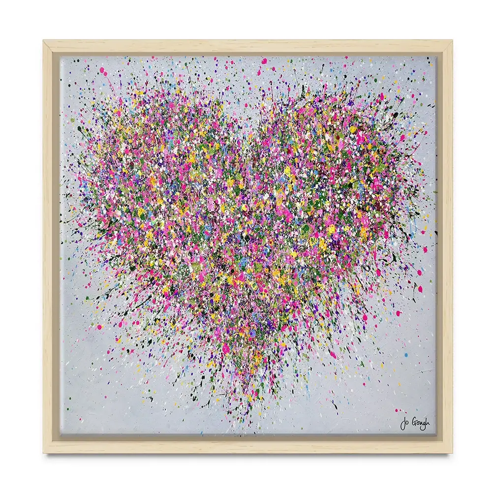 A Happy Heart Square Canvas Print A Happy Heart Square Canvas Print wall art product Jo Gough