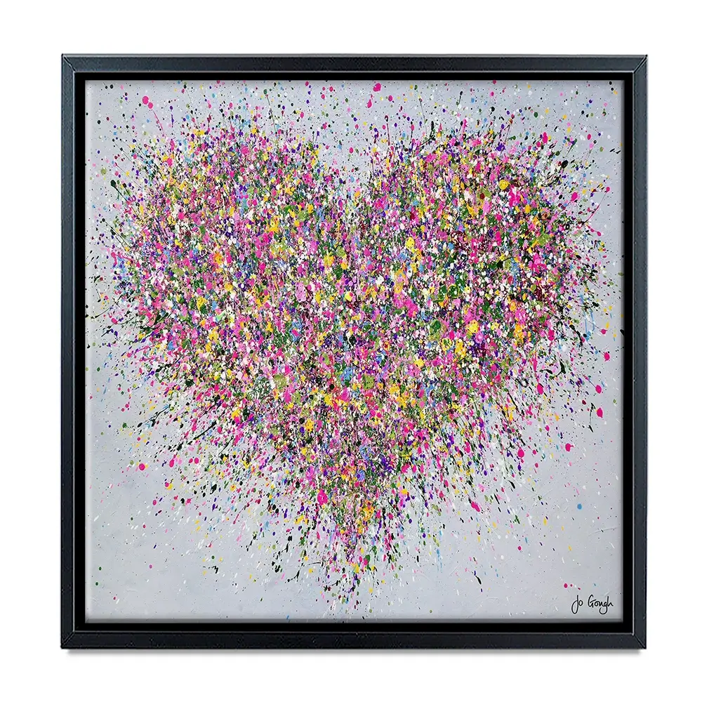 A Happy Heart Square Canvas Print A Happy Heart Square Canvas Print wall art product Jo Gough
