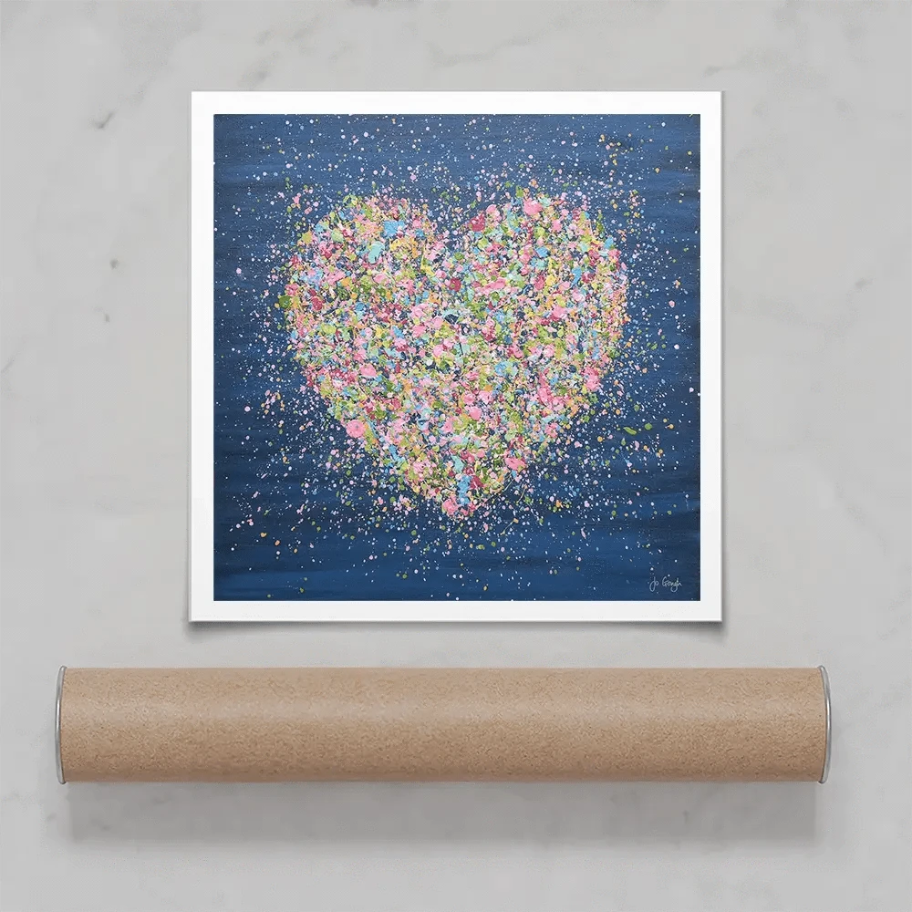 A Heart Full Of Love Square Art Print A Heart Full Of Love Square Art Print wall art product Jo Gough