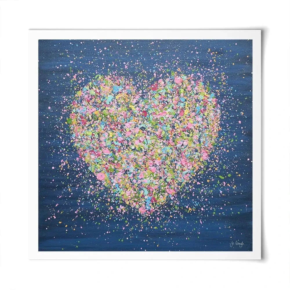 A Heart Full Of Love Square Art Print A Heart Full Of Love Square Art Print wall art product Jo Gough