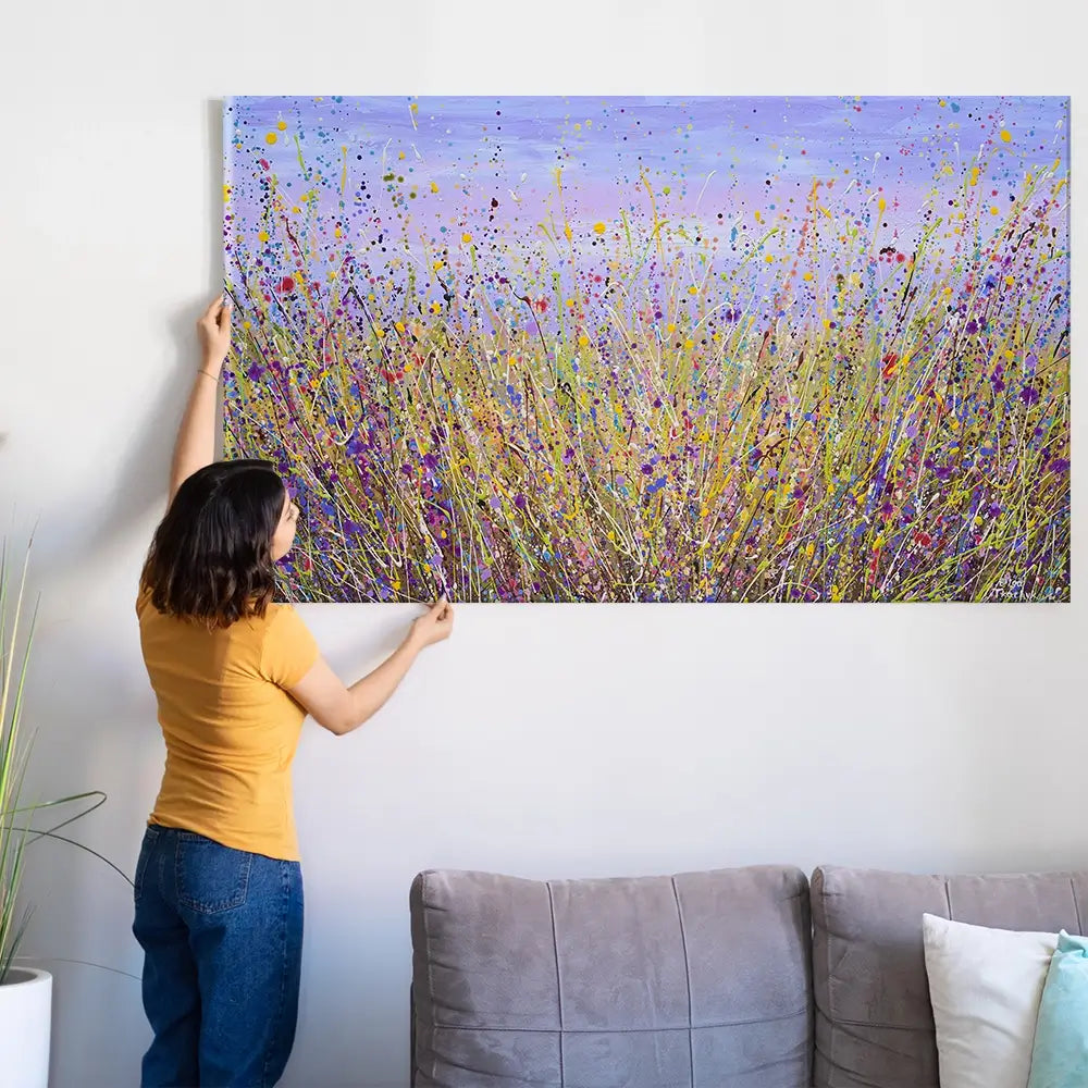 A Lavender Field Oversized Canvas Print A Lavender Field Oversized Canvas Print wall art product Olga Tkachyk