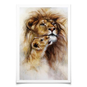 A Lions Love Art Print A Lions Love Art Print wall art product Jozef Klopacka / Shutterstock