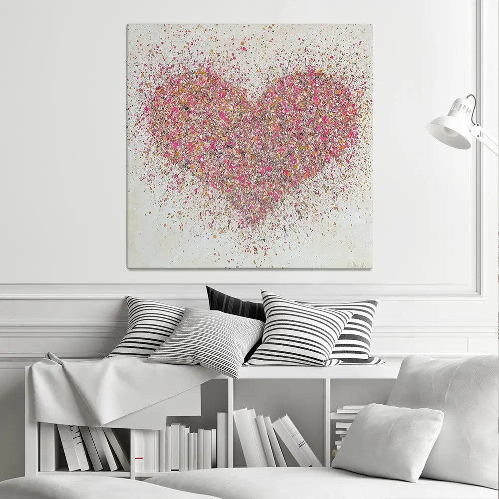 A Loving Heart Square Canvas Print A Loving Heart Square Canvas Print wall art product Jo Gough
