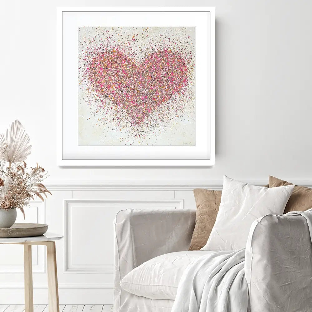 A Loving Heart Square Framed Art Print A Loving Heart Square Framed Art Print wall art product Jo Gough
