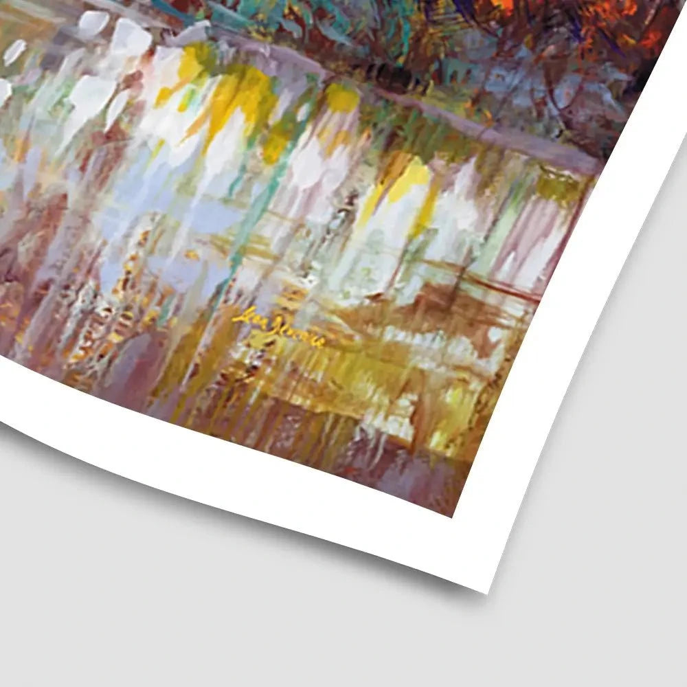 A Moment In The Autumn Glow Art Print A Moment In The Autumn Glow Art Print wall art product Leon Devenice