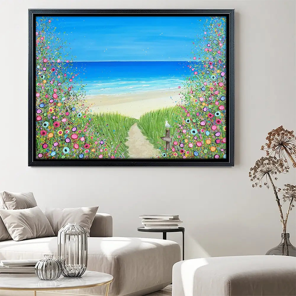 A Quiet Stroll To The Sea Canvas Print A Quiet Stroll To The Sea Canvas Print wall art product Jo Gough