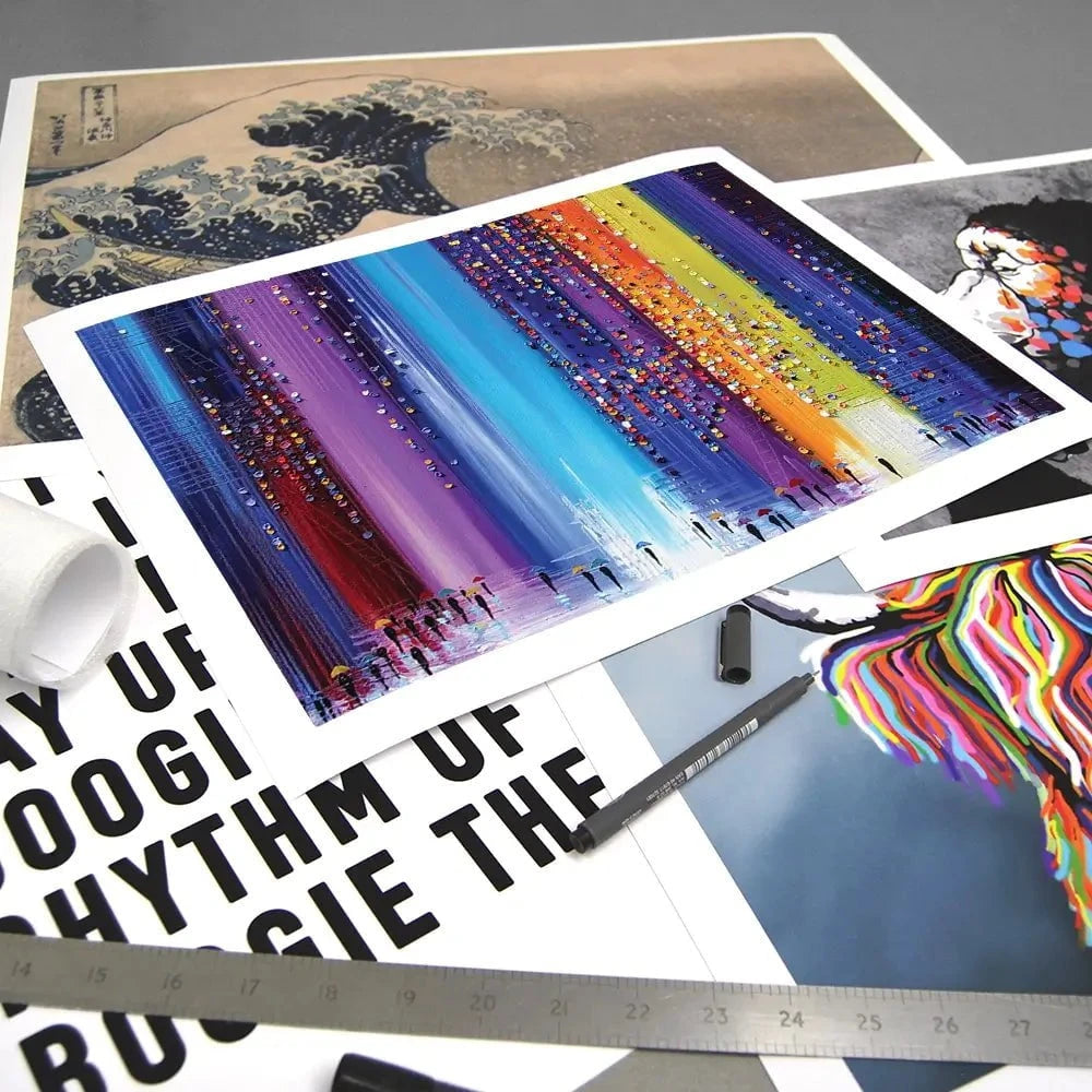 A Rainy Walk Art Print A Rainy Walk Art Print wall art product Ekaterina Ermilkina