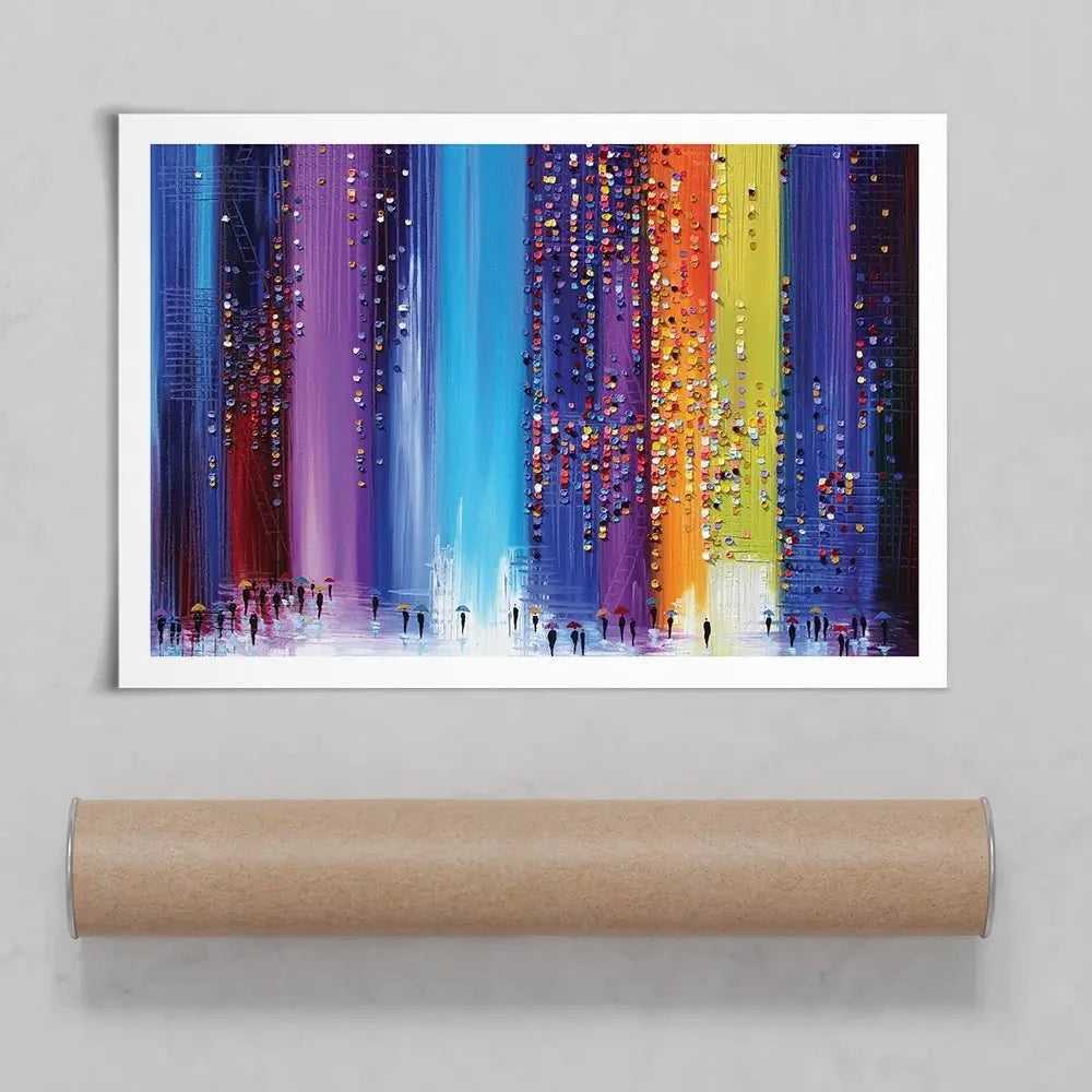 A Rainy Walk Art Print A Rainy Walk Art Print wall art product Ekaterina Ermilkina