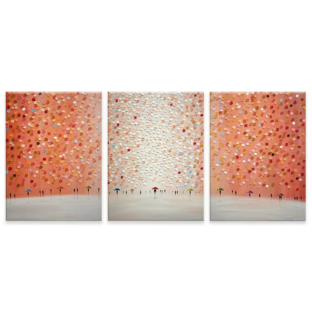A Rosy Rain Trio Canvas Print A Rosy Rain Trio Canvas Print wall art product Ekaterina Ermilkina