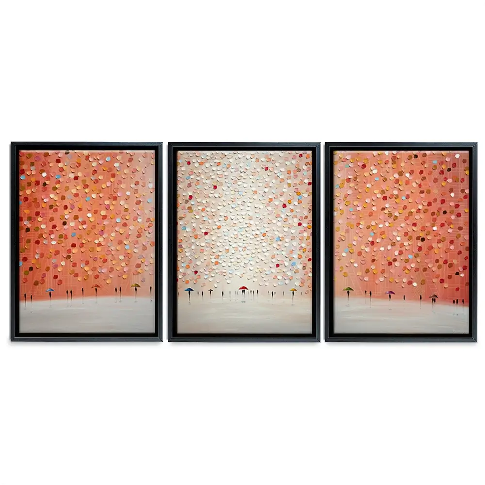 A Rosy Rain Trio Canvas Print A Rosy Rain Trio Canvas Print wall art product Ekaterina Ermilkina