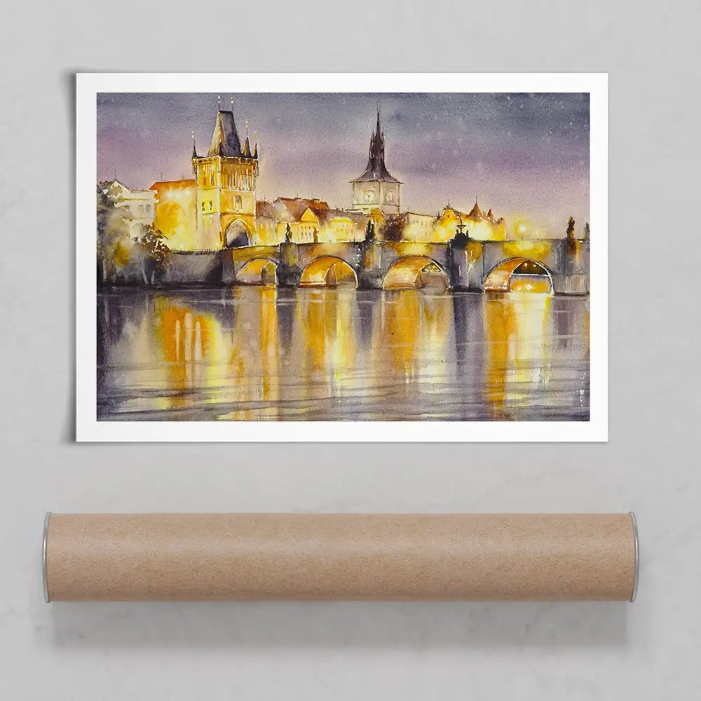 A View Of Prague Art Print A View Of Prague Art Print wall art product DeepGreen / Shutterstock