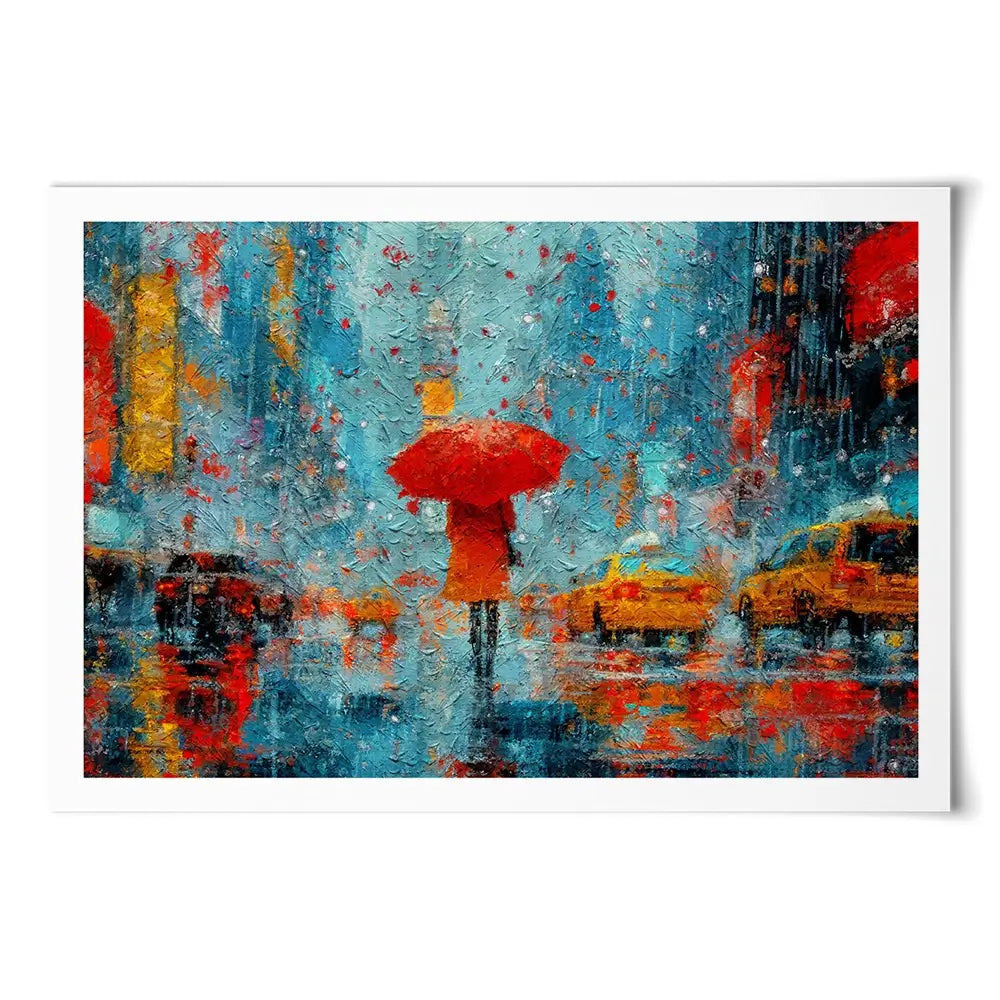 A Walk In Rainy New York Art Print A Walk In Rainy New York Art Print wall art product ChiliMili / Shutterstock