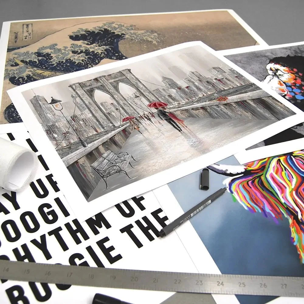 A Walk On Brooklyn Bridge Art Print A Walk On Brooklyn Bridge Art Print wall art product Isabella Karolewicz