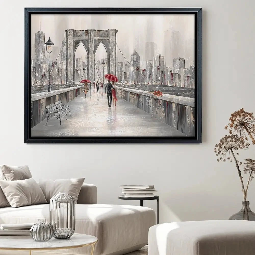 A Walk On Brooklyn Bridge Canvas Print A Walk On Brooklyn Bridge Canvas Print wall art product Isabella Karolewicz