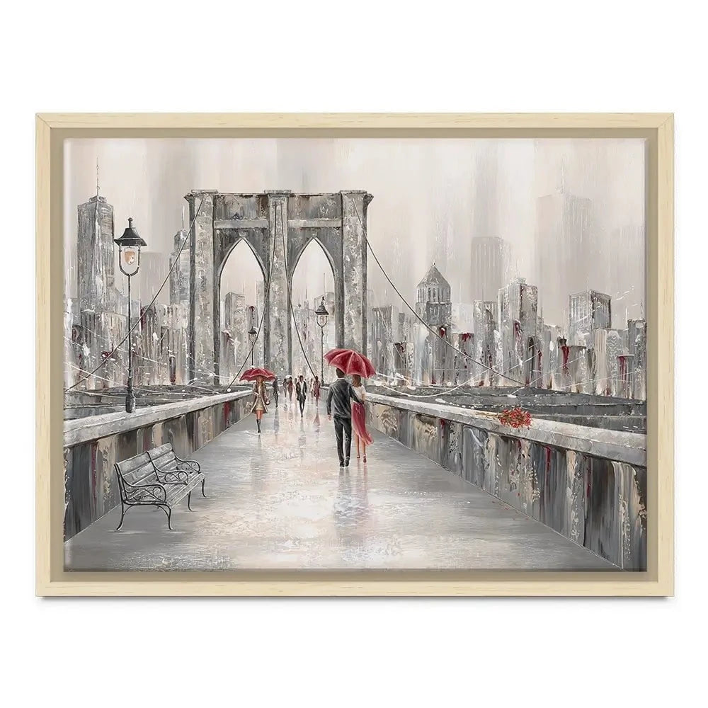 A Walk On Brooklyn Bridge Canvas Print A Walk On Brooklyn Bridge Canvas Print wall art product Isabella Karolewicz