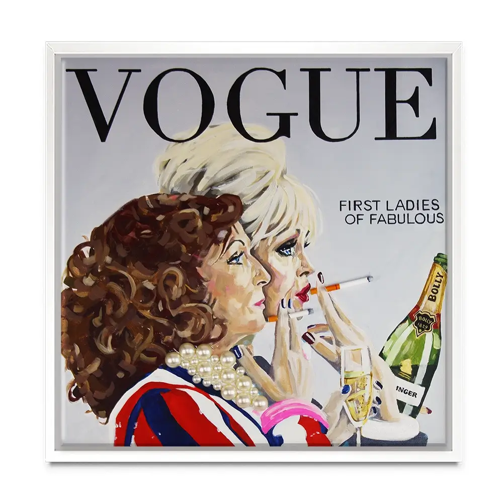 Ab Fab Vogue Square Canvas Print Ab Fab Vogue Square Canvas Print wall art product Juliet Stockton