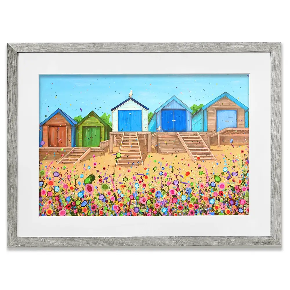 Abersoch Beach Huts Framed Art Print Abersoch Beach Huts Framed Art Print wall art product Jo Gough