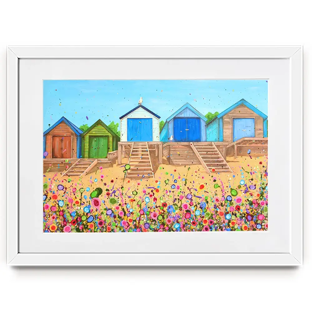 Abersoch Beach Huts Framed Art Print Abersoch Beach Huts Framed Art Print wall art product Jo Gough