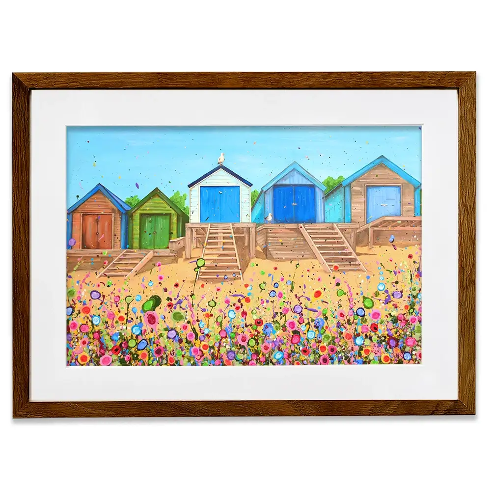 Abersoch Beach Huts Framed Art Print Abersoch Beach Huts Framed Art Print wall art product Jo Gough