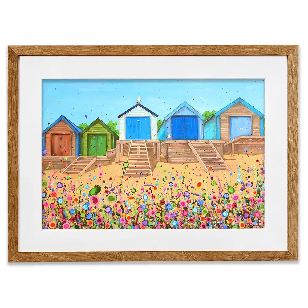 Abersoch Beach Huts Framed Art Print Abersoch Beach Huts Framed Art Print wall art product Jo Gough