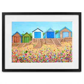 Abersoch Beach Huts Framed Art Print Abersoch Beach Huts Framed Art Print wall art product Jo Gough