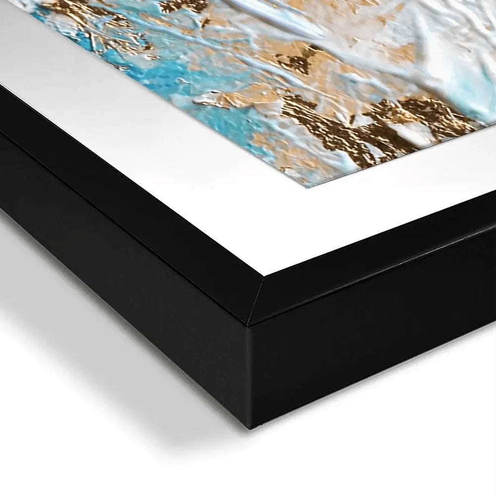 Abstract Azure Framed Art Print Trio Abstract Azure Framed Art Print Trio wall art product Rudchenko Liliia / Shutterstock