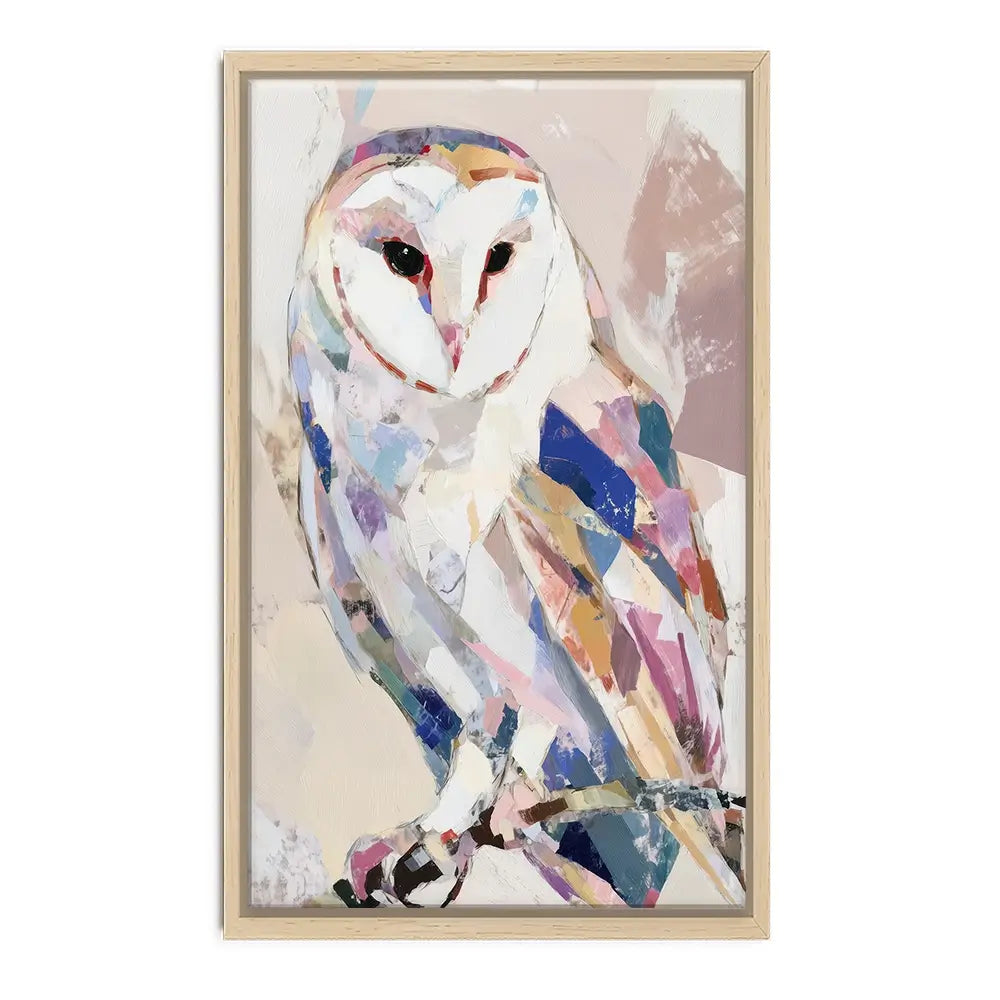 Abstract Barn Owl Canvas Print Abstract Barn Owl Canvas Print wall art product Chromatic Storm Studio