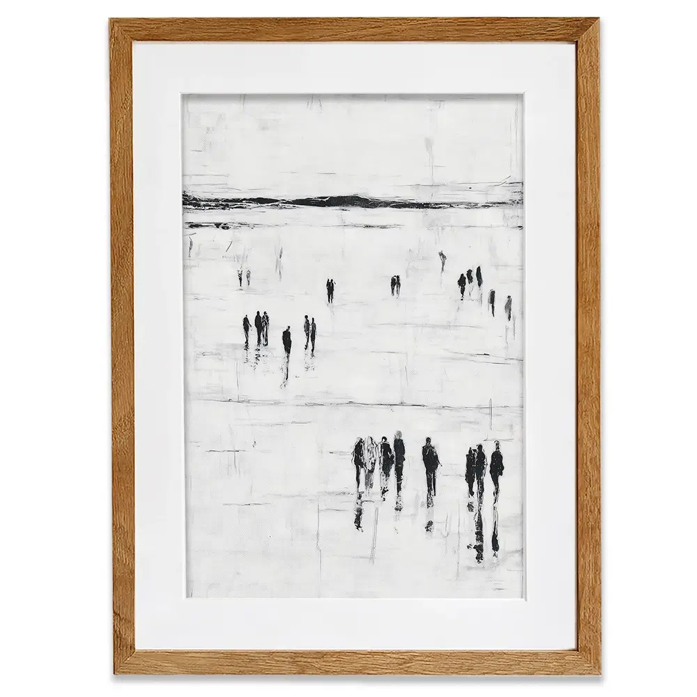 Abstract Beach Walk Framed Art Print Abstract Beach Walk Framed Art Print wall art product Chromatic Storm Studio