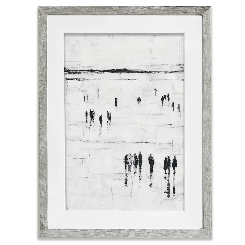 Abstract Beach Walk Framed Art Print Abstract Beach Walk Framed Art Print wall art product Chromatic Storm Studio