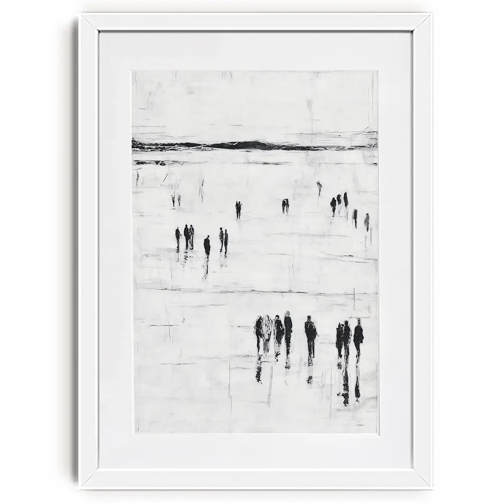 Abstract Beach Walk Framed Art Print Abstract Beach Walk Framed Art Print wall art product Chromatic Storm Studio